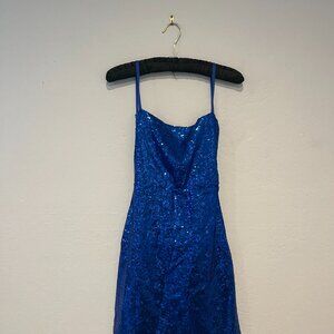 Blue Sequins Homecoming Dance